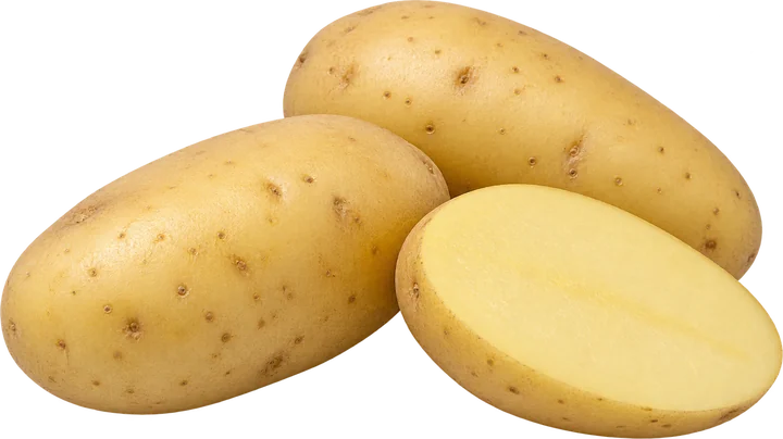 Illustrative image of Diamant potatoes, whole and halved